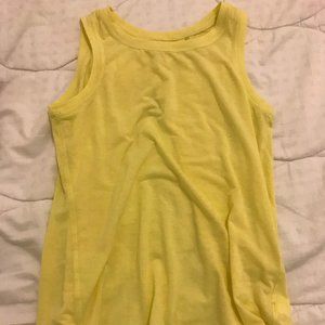 Yellow open back tank top